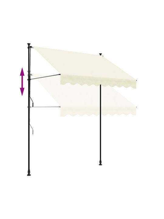 vidaXL Τέντα Βεράντας Μπεζ 2x1.5m