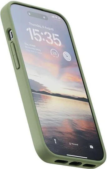 Njord Suede Back Cover Πλαστικό 2mm Χακί (iPhone 15)