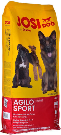 Josera Josidog Agilo Sport 15kg Dry Food Gluten-Free for Adult Dogs with Corn, Vegetables and Rice