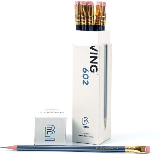 Blackwing Μηχανικό Μολύβι Ξύλινο με Γόμα 12τμχ Γκρι