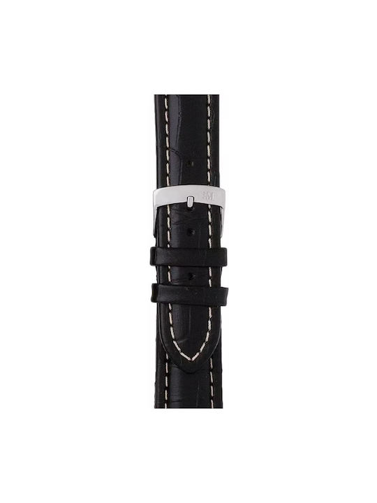 Morellato Plus Watch Strap 18-16mm Black Leather A01u3252480019cr18