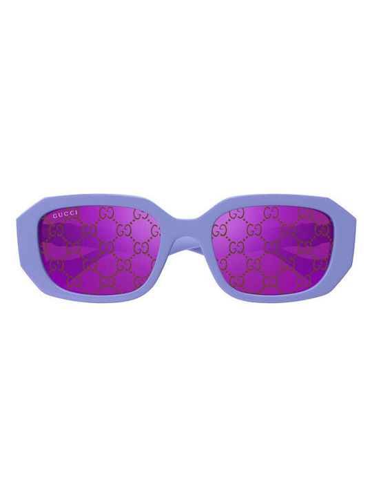 Gucci Women's Sunglasses with Purple Plastic Frame and Purple Mirror Lens GG1535S 004