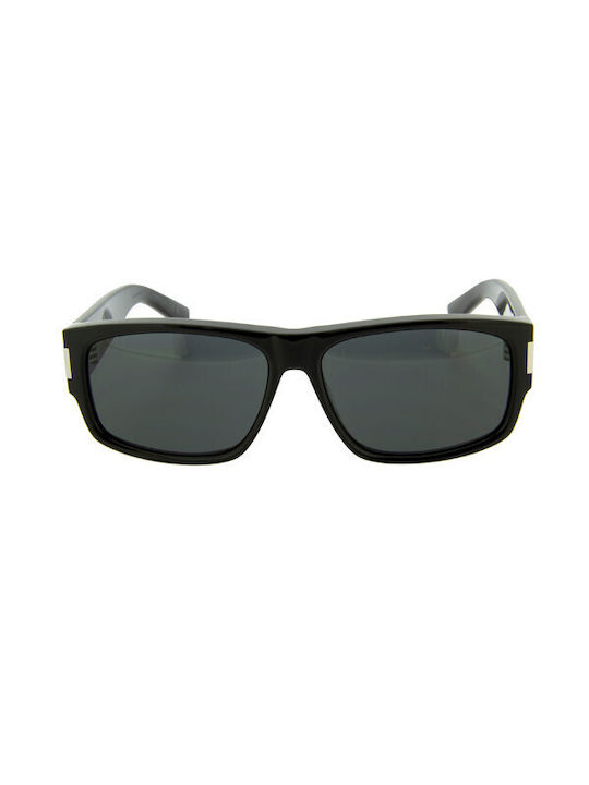 Ysl Men's Sunglasses with Black Plastic Frame and Black Lens SL 689 001