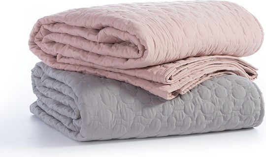 Nef-Nef Homeware Candy Κουβερλί Υπέρδιπλο Microfiber Grey 230x240cm