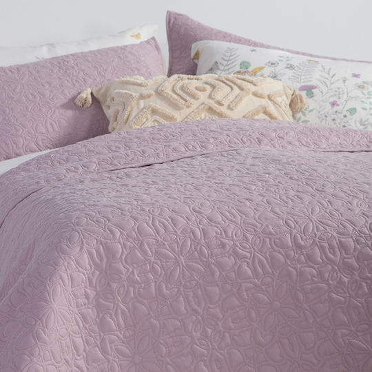 Nef-Nef Homeware Spring Tagesdecke Übergröße Mikrofaser Lilac 230x240cm