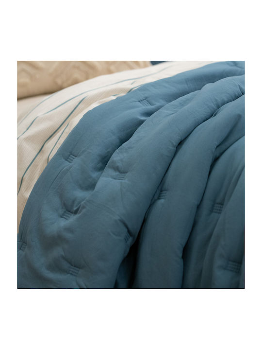 Nef-Nef Homeware Marven Κουβερλί Υπέρδιπλο Microfiber Petrol 230x240cm