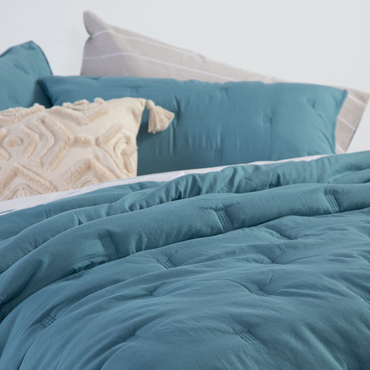 Nef-Nef Homeware Marven Покривало Кингсайз Микрофибър Петрол 230x240см