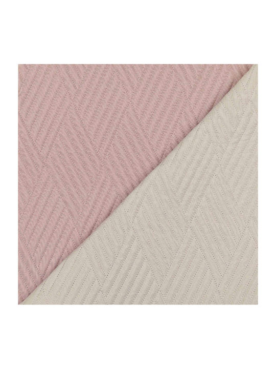 Borea Diamond Tagesdecke Übergröße aus Polyester Ecru-Cafe 220x240cm
