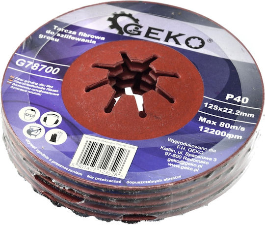 Geko Δίσκος Λείανσης P40 Δομικών Υλικών 125mm