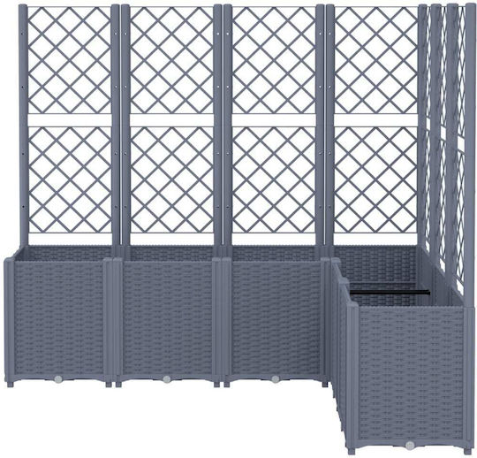 vidaXL Planter Box Plastic Grey 160x120x140cm.