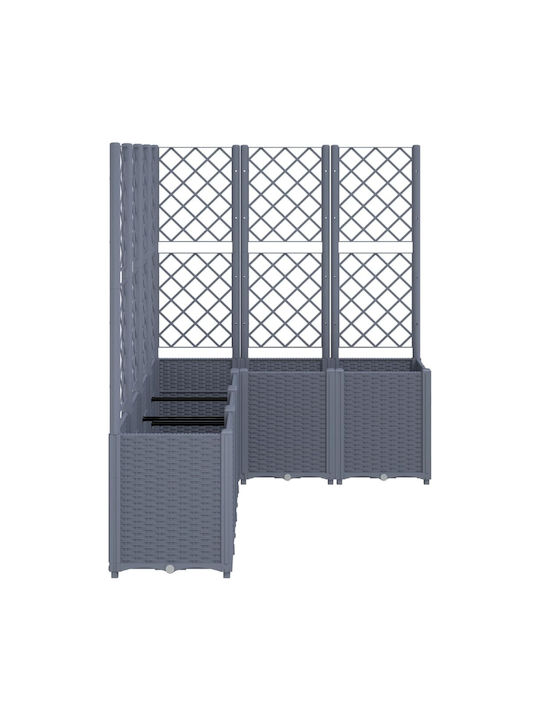 vidaXL Planter Box Plastic Grey 160x120x140cm.