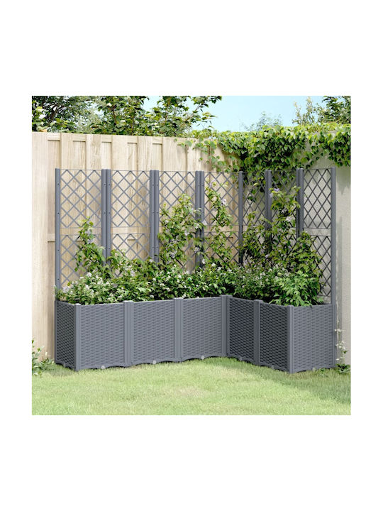 vidaXL Planter Box Plastic Grey 160x120x140cm.