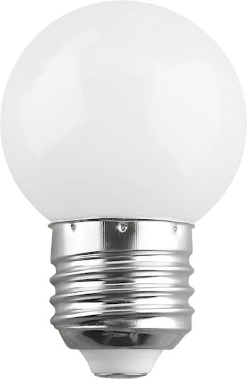 GloboStar Λάμπα LED 2W 70mm για Ντουί E27 και Σχήμα G45 Ψυχρό Λευκό 130lm Dimmable
