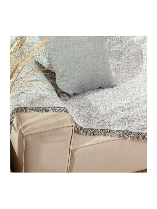 Borea Three-Seater Sofa Throw Forest 180x300cm Ecru