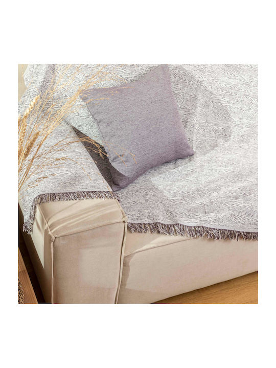 Borea Three-Seater Sofa Throw Forest 180x300cm Ecru