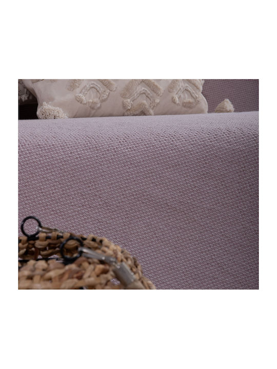 Nef-Nef Homeware Betty Sofa Throw 2 Seater Jacquard 180x250cm Mauve