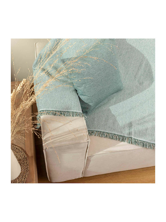 Borea Aztek Armchair Throw 180x180cm Petrol Blue