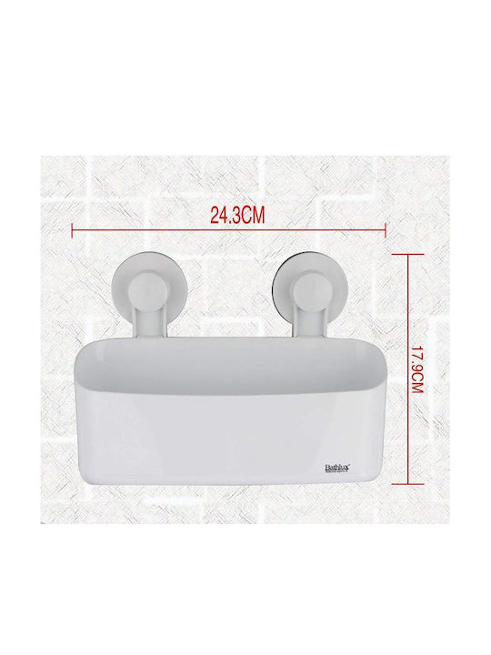 Bathlux Wall Mounted Bathroom Shelf Plastic 24.3x9.2x17.9cm