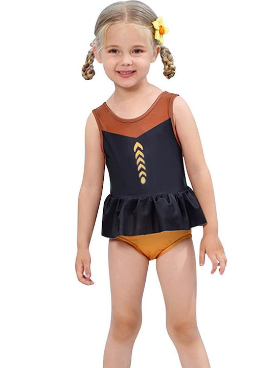 Costum de baie pentru copii Princess Anna Frozen - Negru