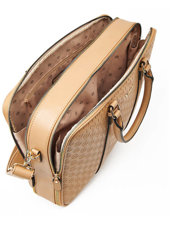 Women's Beige Briefcase