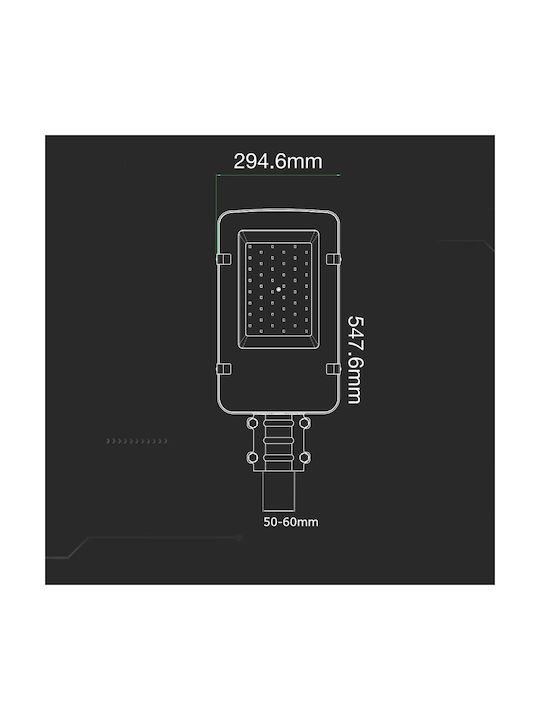 V-TAC Outdoor Floor Light LED Road 50W with Natural White Light IP65 Gray