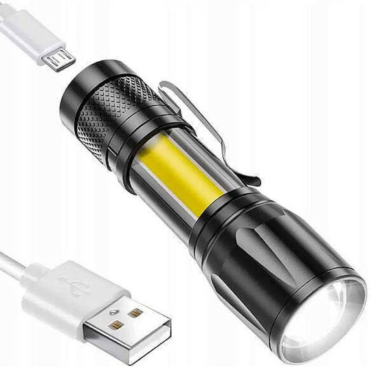 Lumină de lucru și de sit, cu baterie Lanternă LED IPX4 cu Luminozitate Maximă 1800lm Negru
