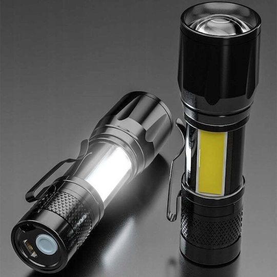 Lumină de lucru și de sit, cu baterie Lanternă LED IPX4 cu Luminozitate Maximă 1800lm Negru