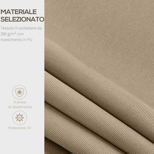 Outsunny Markisenstoff Beige mit PU-Beschichtung 2.5x4m