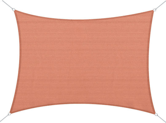 Outsunny Rechteckig Sonnensegel Rot 4x6m