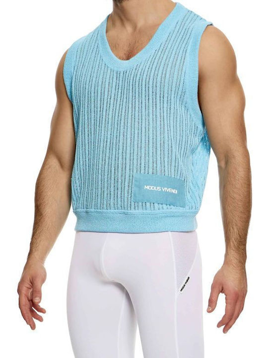 Modus Vivendi Men's Sleeveless Blouse Light Blue