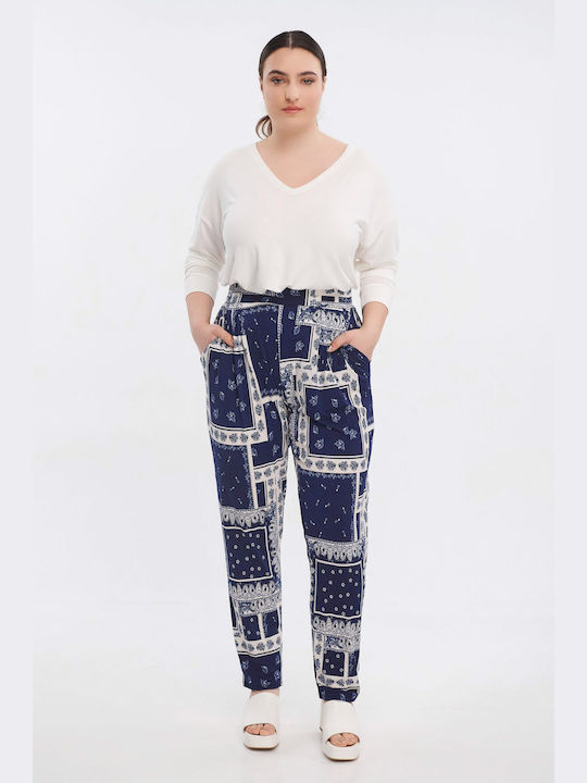 Jucita Women's Fabric Trousers with Elastic in Tapered Line Lahore