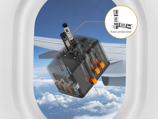 Tessan 65W Адаптер За Контакт Universal С 2 USB Порта
