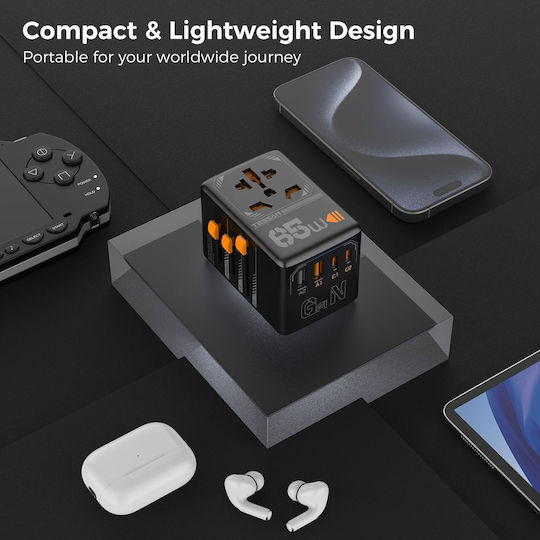 Tessan 65W Адаптер За Контакт Universal С 2 USB Порта