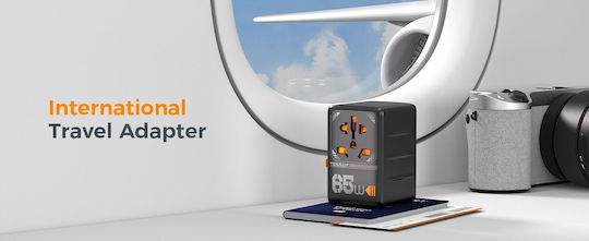 Tessan 65W Адаптер За Контакт Universal С 2 USB Порта