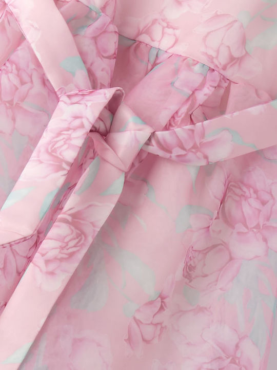 Woven Rochie pentru Copii Pink-green