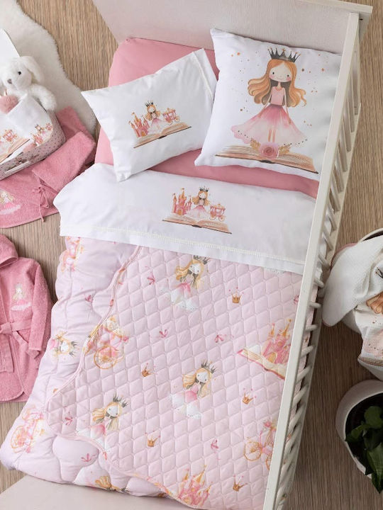 Borea Baby Bathrobe Hooded Princesa Pink