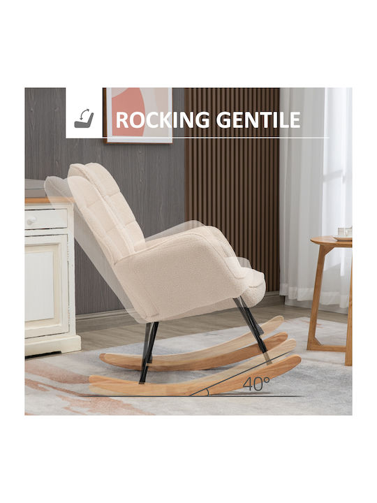 Schaukelstuhl Beige 71x92x101cm
