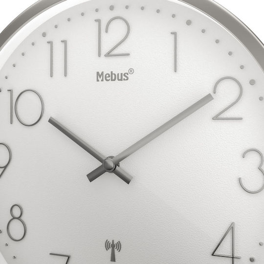 Mebus Wanduhr Silber Ø25cm