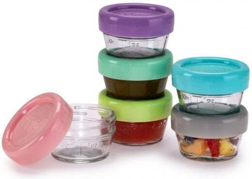 Set 6 Glass Containers Baby Food Apple 59 Ml