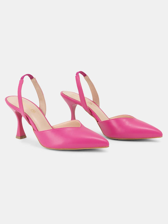 Bozikis Synthetic Leather Stiletto Fuchsia High Heels