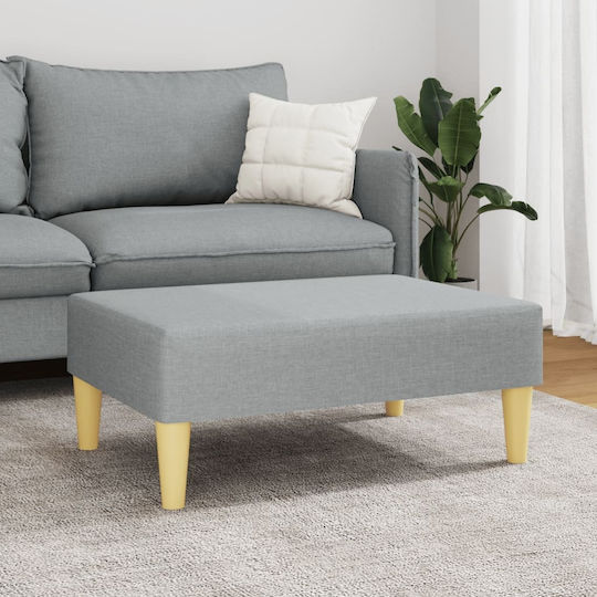 Stoff Fußhocker Hellgrau 77x55x31cm