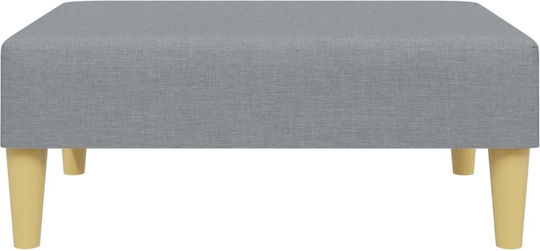 Stoff Fußhocker Hellgrau 77x55x31cm