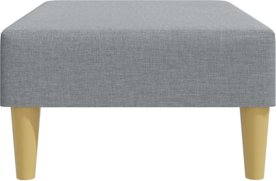 Stoff Fußhocker Hellgrau 77x55x31cm