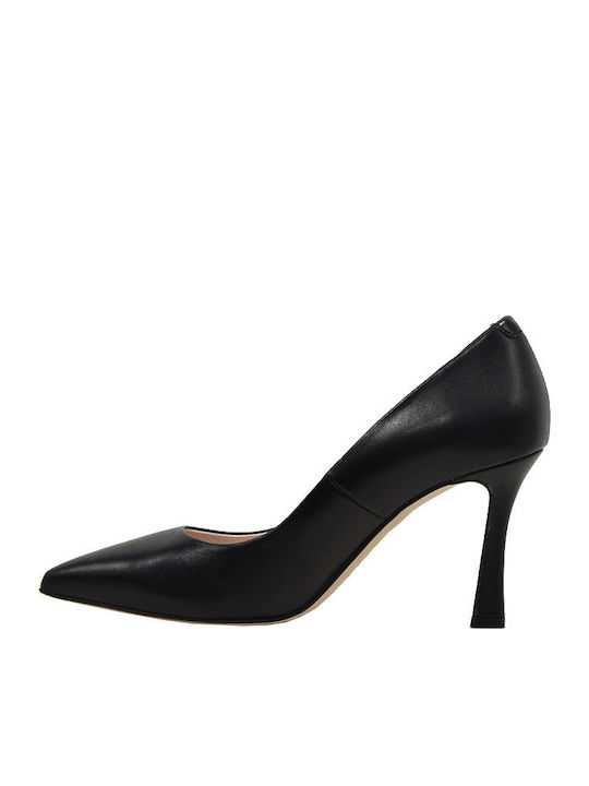 Leder Pumps Schwarz
