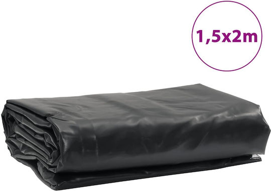 vidaXL Αδιάβροχος Μουσαμάς 600gr/m² 2x1.5μ. Βαρέως Τύπου Γκρι