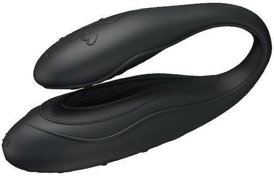 Pretty Love Indulgence Plus Vibrator for Couples with Remote Control 9.5cm Black
