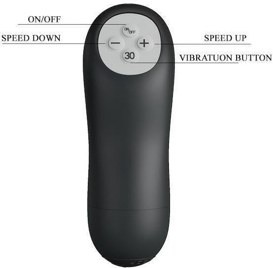Pretty Love Indulgence Plus Vibrator for Couples with Remote Control 9.5cm Black