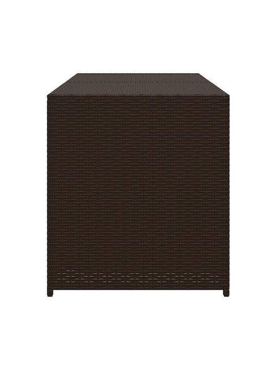 vidaXL Μπαούλο Αποθήκευσης Εξωτερικού Χώρου Rattan 283lt Καφέ Μ120xΠ50xΥ56εκ.