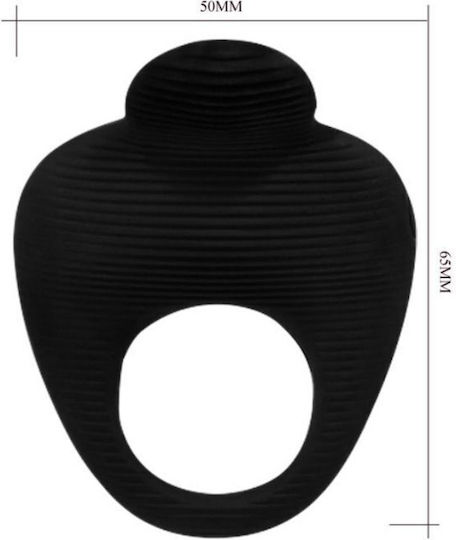 Pretty Love Thimble Δονούμενο Δαχτυλίδι Πέους Μαύρο