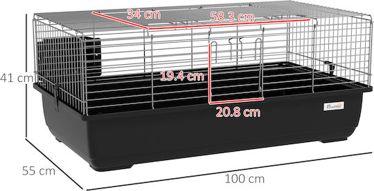 Pawhut Rodent Cage 100x55x41cm
